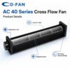 Cross Flow Fan, Aluminium, 120V, 230V, Tangential