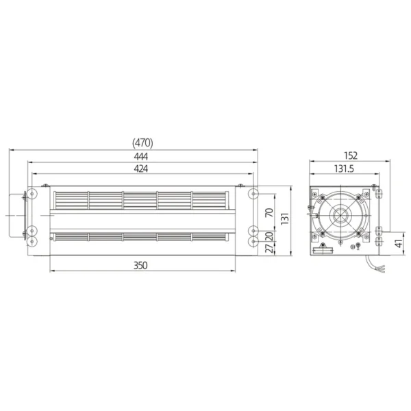 Cross Flow Fan, FYD-E003, FB-1042B - view 3