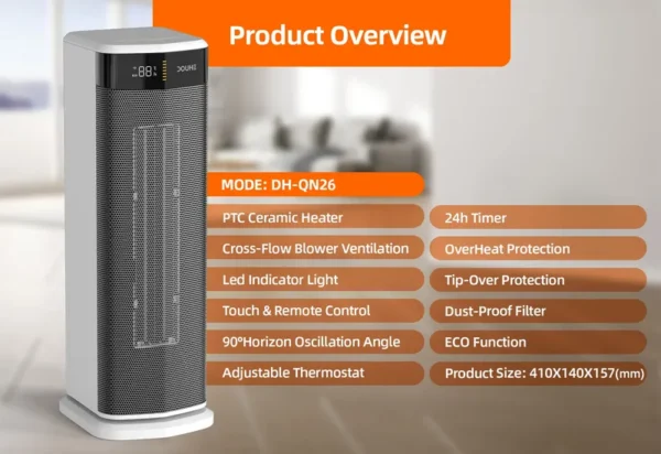 Cross Flow Fan, Portable, 1.5m, PTC, 2000W - view 2