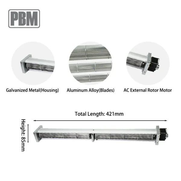 Cross Flow Fan, Portable, CFM, MmH2O - view 2