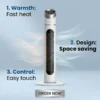Cross Flow Fan, PTC, Portable, 1500W - view 4