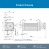 Cross Flow Fan, QG030-148/14, DC24V, 6.2W, 0.26A - view 4