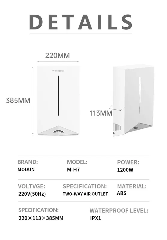 Cross Flow Fans, MODUN, ABS, 1200W, 1-Year - view 4