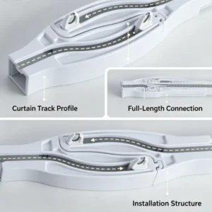 Cross Overlap Blackout Curtain, use without power, PC