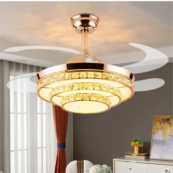 Crystal Ceiling Light Fan, 220v