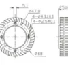 Curved Centrifugal Cooling Fan, TD702512H, 12V, Plastic - view 4