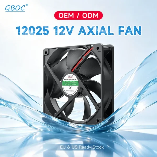 Dc12v Brushless Cooling Fan, GBOC, 12025, 120x120x25mm, 4.72"