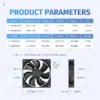 Dc12v Brushless Cooling Fan, GBOC, 12025, 120x120x25mm, 4.72" - view 5