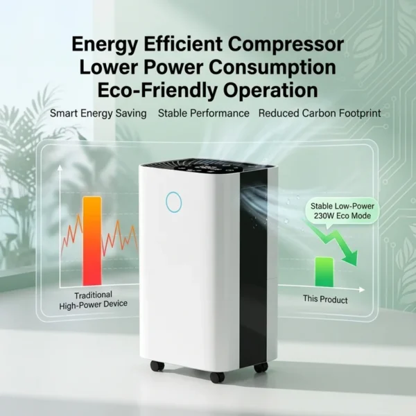 Dehumdifier Air Smart Compressor, LED, 12L, Portable, 2L - view 4