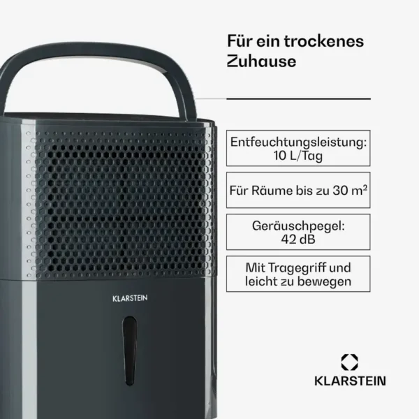 Dehumidifier, 10L, Portable, 15-20, m2 - view 2