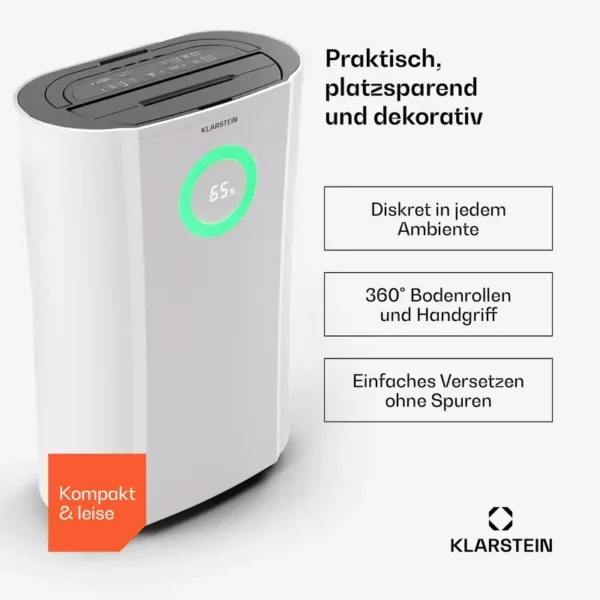 Dehumidifier, 20L, Portable, 20-30, m2 - view 2