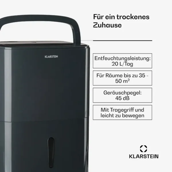 Dehumidifier, 20L, Portable, 40-50, m2 - view 2