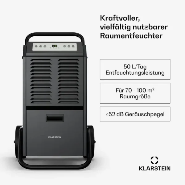 Dehumidifier, 50L, Portable, 80-100, m2 - view 2