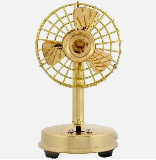 Desk Air Cooling Fan, Brass