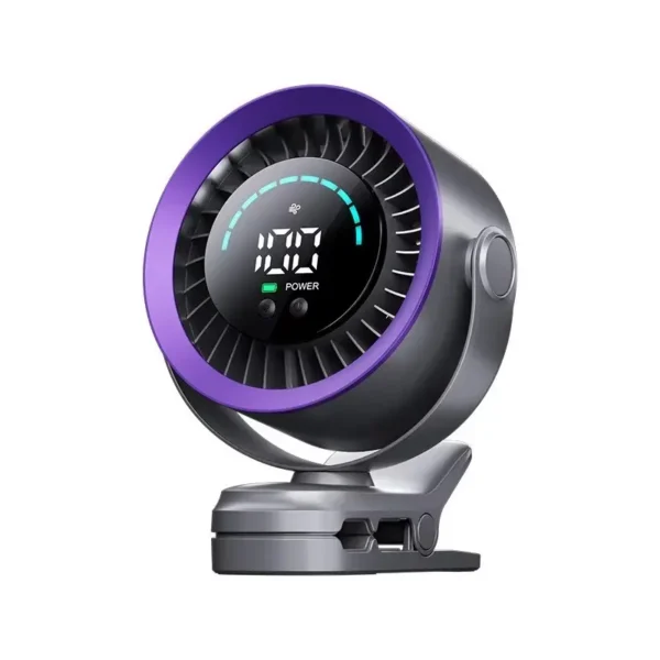 Desk Fan, Portable, 3000mAh, LED, 100-Speed - view 6