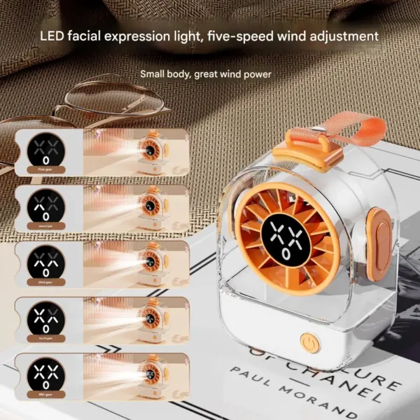 Desktop Electric Fan, USB, Portable - view 3