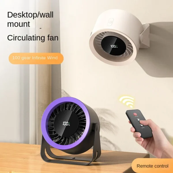 Desktop Fan, 4000mah, USB, Wall - view 2