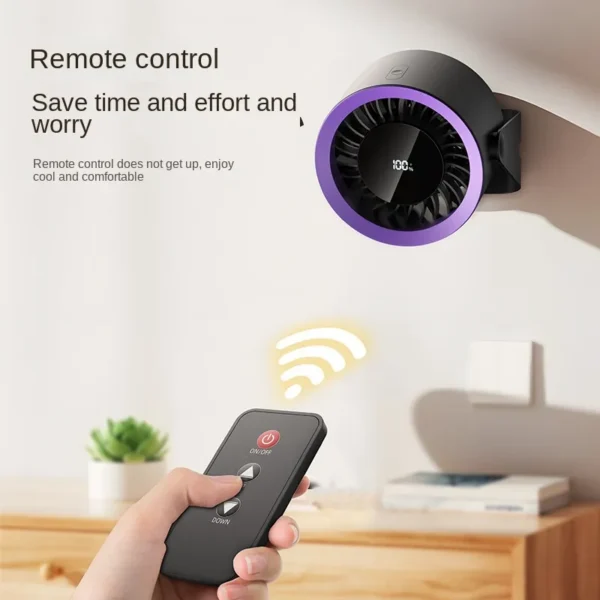 Desktop Fan, 4000mah, USB, Wall - view 4