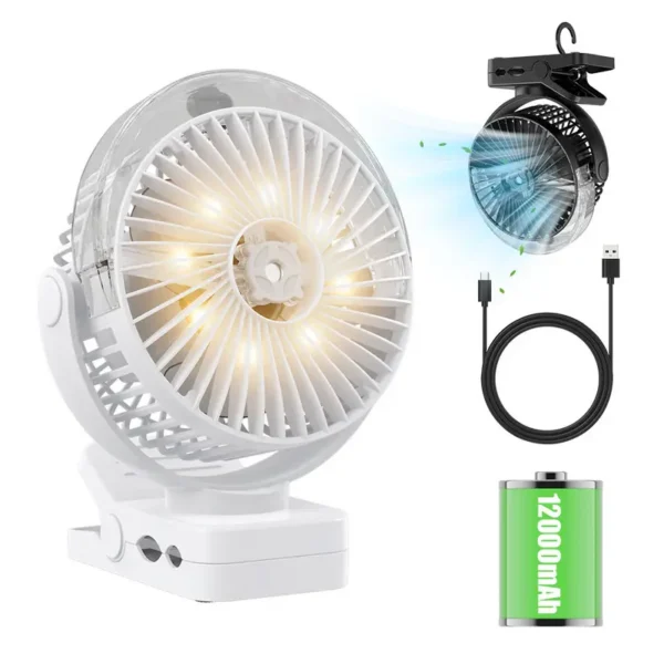 Desktop Magnetic Misting Fan, USB, 6Inch
