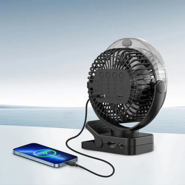 Desktop Magnetic Misting Fan, USB, 6Inch - view 5
