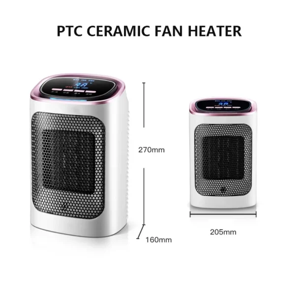 Desktop Ptc Electric Fan, Plastic - view 4