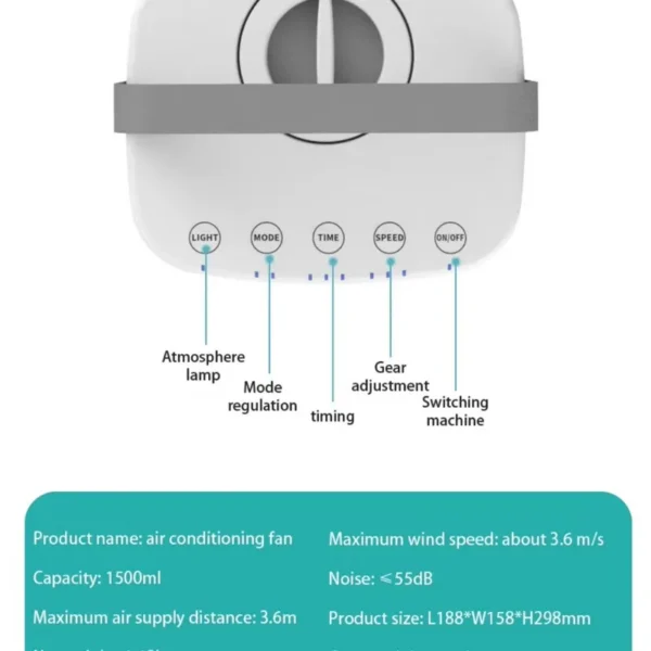 Desktop Small Air Conditioner, USB, Portable - view 3