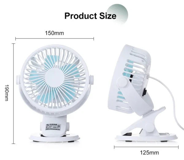 Desktop Stand Mini Fan, Plastic, 5v, Electric - view 2
