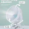 Desktop Stand Mini Fan, Plastic, 5v, Electric - view 4
