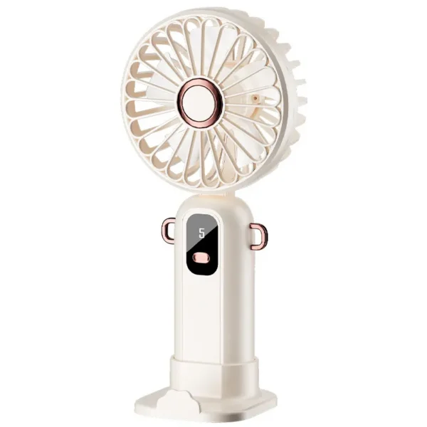 Digital Display Folding Fan, USB, Portable, 5-Speed - view 5