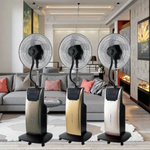 Digital Water Mist Fan, Copper, 90, Plastic