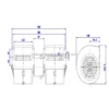 Double Blower, 24v, 009-B40-22