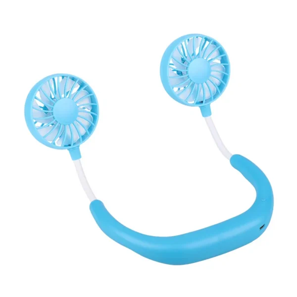Double-head Neck Fan, Portable, USB, Plastic - view 2