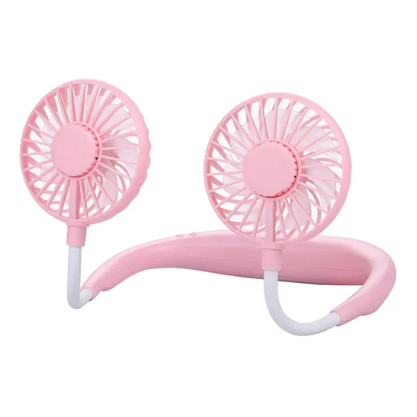 Double-head Neck Fan, Portable, USB, Plastic - view 3