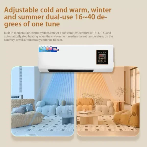 Dual Function Air Conditioner, Wall, 2000W-3000W, Plastic - view 3