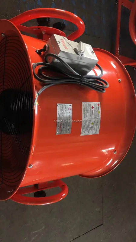 Duct Axial Fan, Aluminum, 600mm, Portable, Copper - view 3