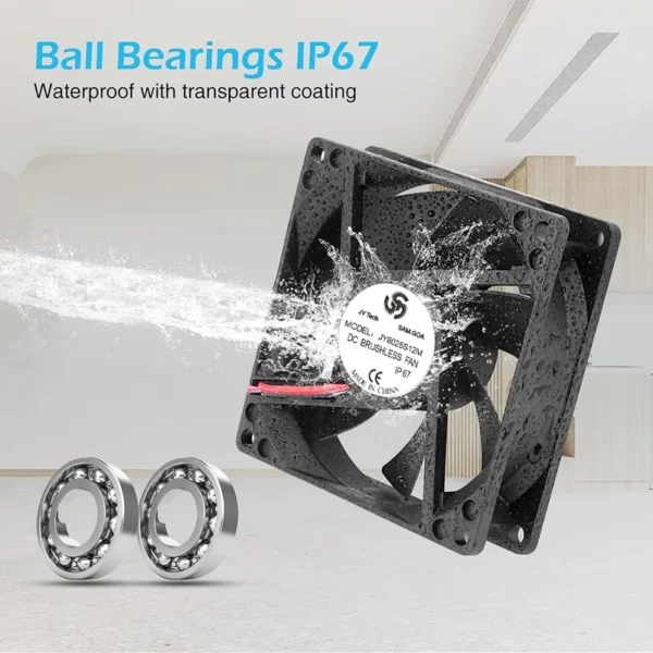 Duct Axial Fan, Brushless, 5V/12V/24V, IP54/IP58/IP68 - view 3