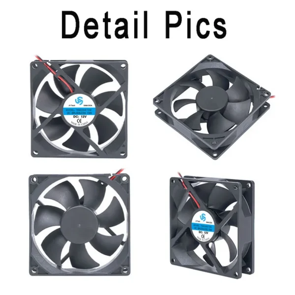Duct Axial Fan, GX9225, 12V, Brushless, Plastic - view 4