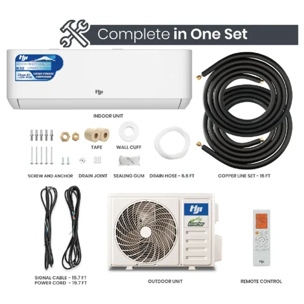 Ductless Inverter Air Conditioner, 9000, Wall - view 3