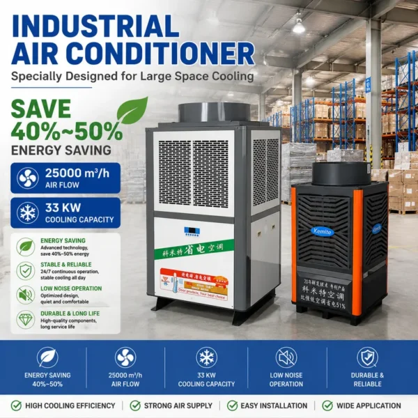 Eco-friendly Industrial Air Conditioner, 33KW, R410A, Axial - view 2