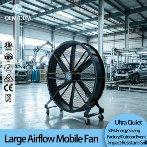 Efficiency Mobile Cooling Fan, PMSM, Plastic, ISO