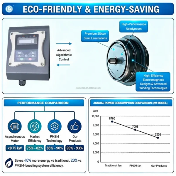 Efficiency Mobile Cooling Fan, PMSM, Plastic, ISO - view 5