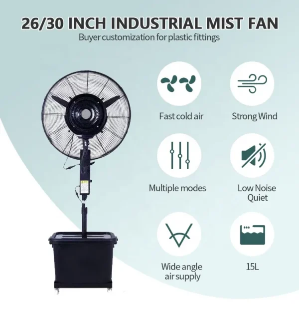 Electric Air Mist Fan, 220-240V, 180 - view 5