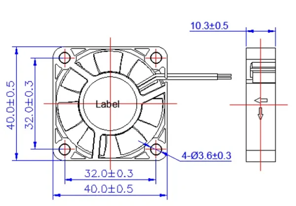 Electric Ball Bearing, 40x40x10mm, 24V, 0.03A, 4010 - view 4