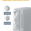 Electric Desktop Radiator, 220V, 2000 W, Metal - view 3