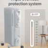 Electric Desktop Radiator, 220V, 2000 W, Metal - view 5