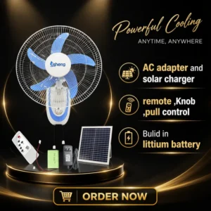 Electric Fan, 12V, Copper, Solar, Wall