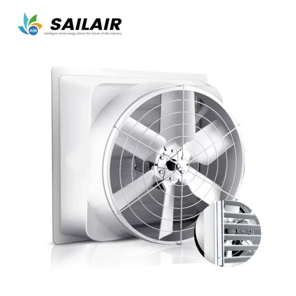 Electric Fiberglass Exhaust Fan, FRP, Axial - view 4
