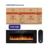 Electric Fireplace, 36", 700W, Metal - view 6