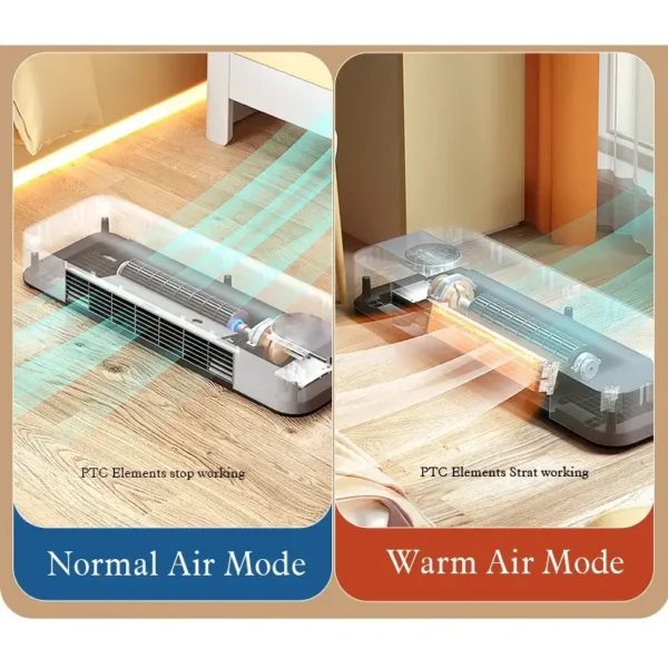 Electric Heater, 1000-2000w, Plastic - view 6