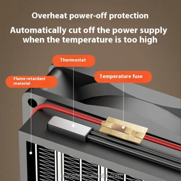 Electric Heater, 1500w, 1500 W, Plastic - view 3